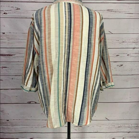 Unique Spectrum Striped‎ Button Down Size XL Shirt - Picture 3 of 9